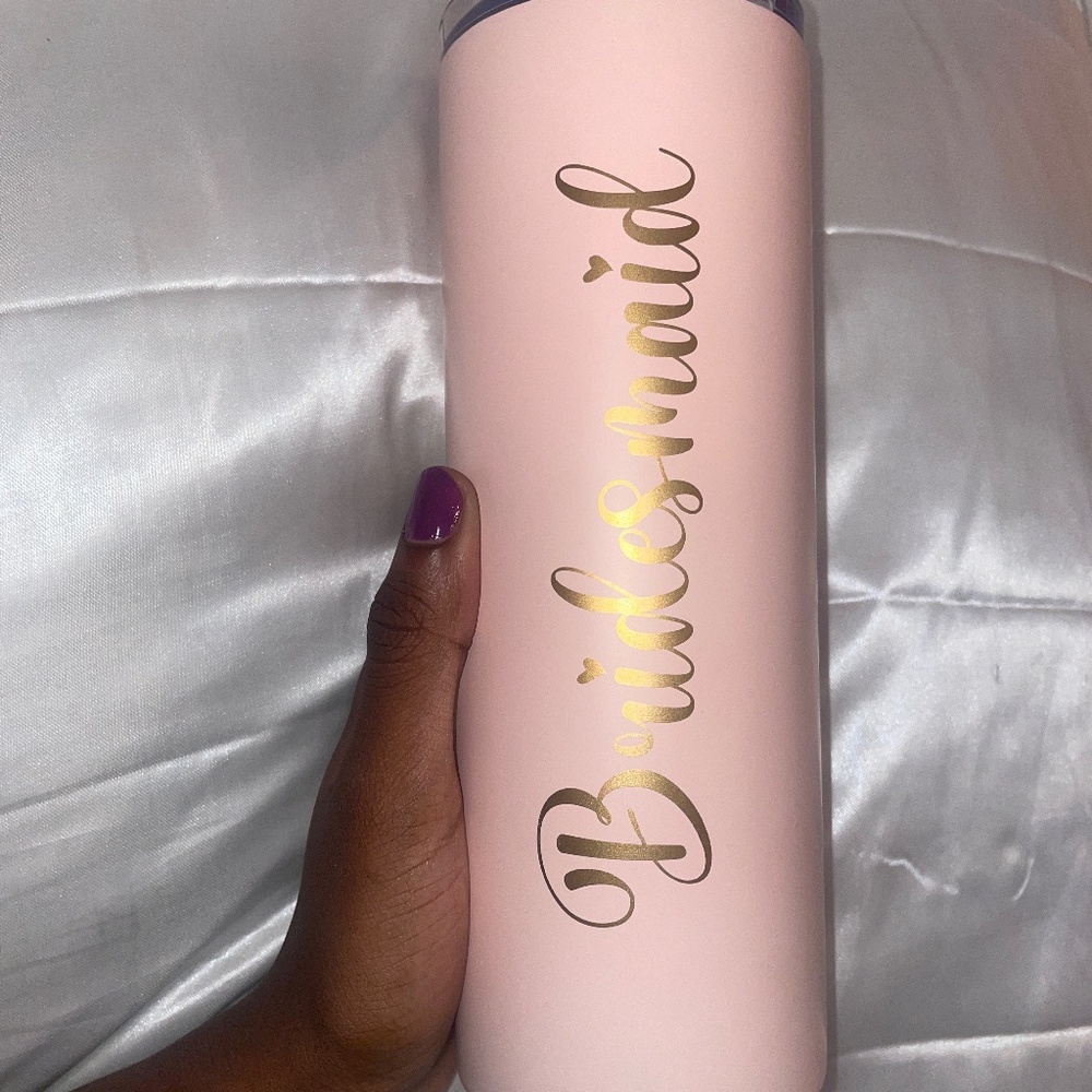 Bridesmaid Tumbler with Straw/Cleaner
